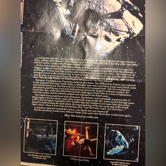 Star Wars 1984 promotional poster featuring the Falcon center - Picture 3 of 8